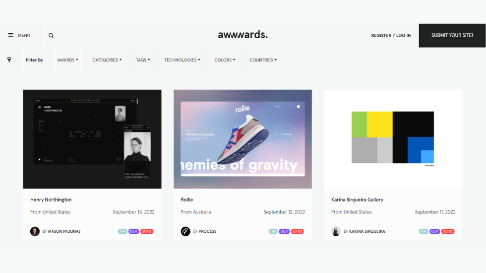 Awwwards - Web Design Inspiration